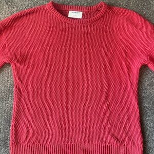 Red Tunic Oversized Sweater Old Navy Size Small in Excellent Condition